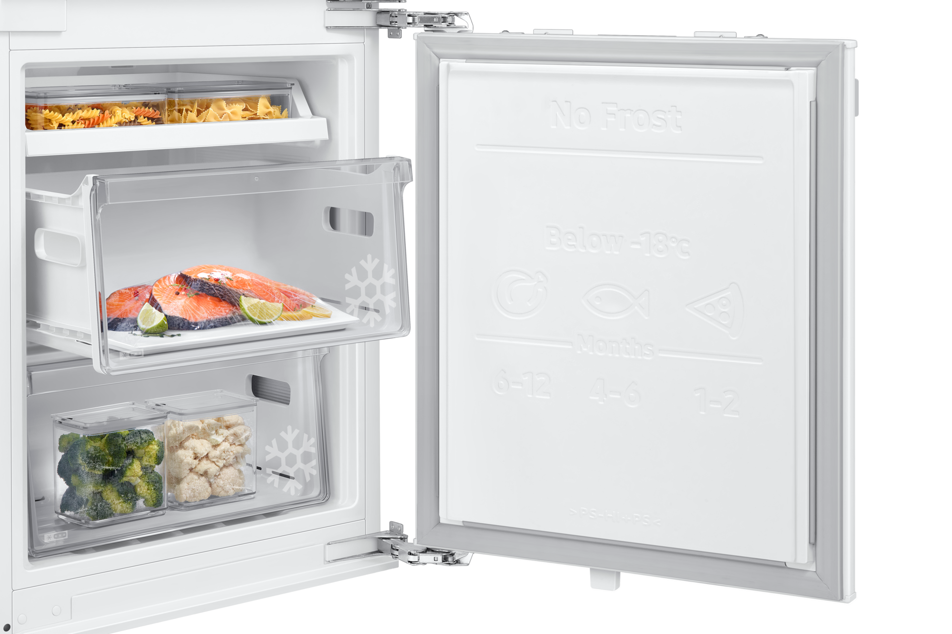 BRB80F Bottom Mount Freezer with Twin Cooling Detail5 White 