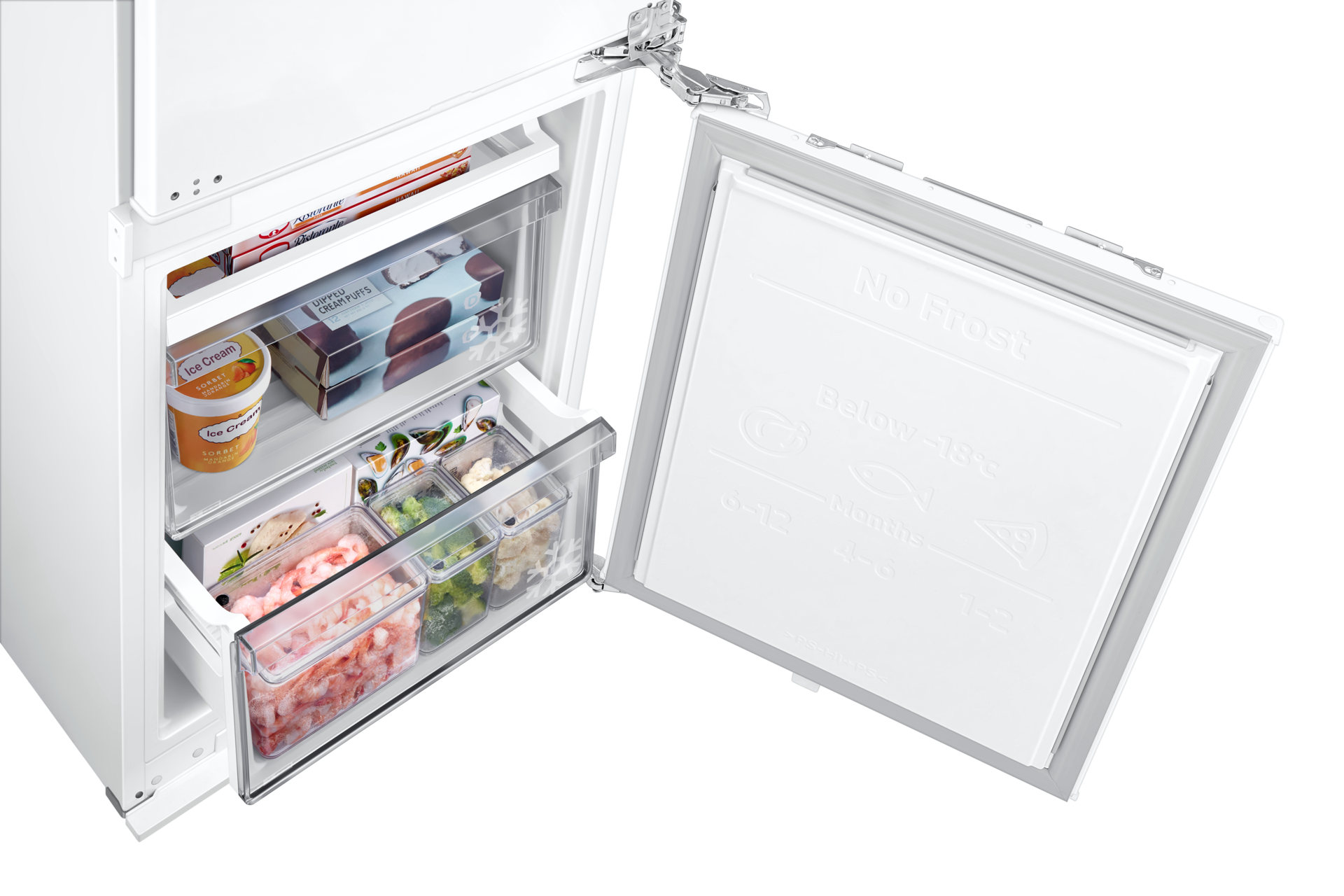 BRB80F Bottom Mount Freezer with Twin Cooling Detail1 White 