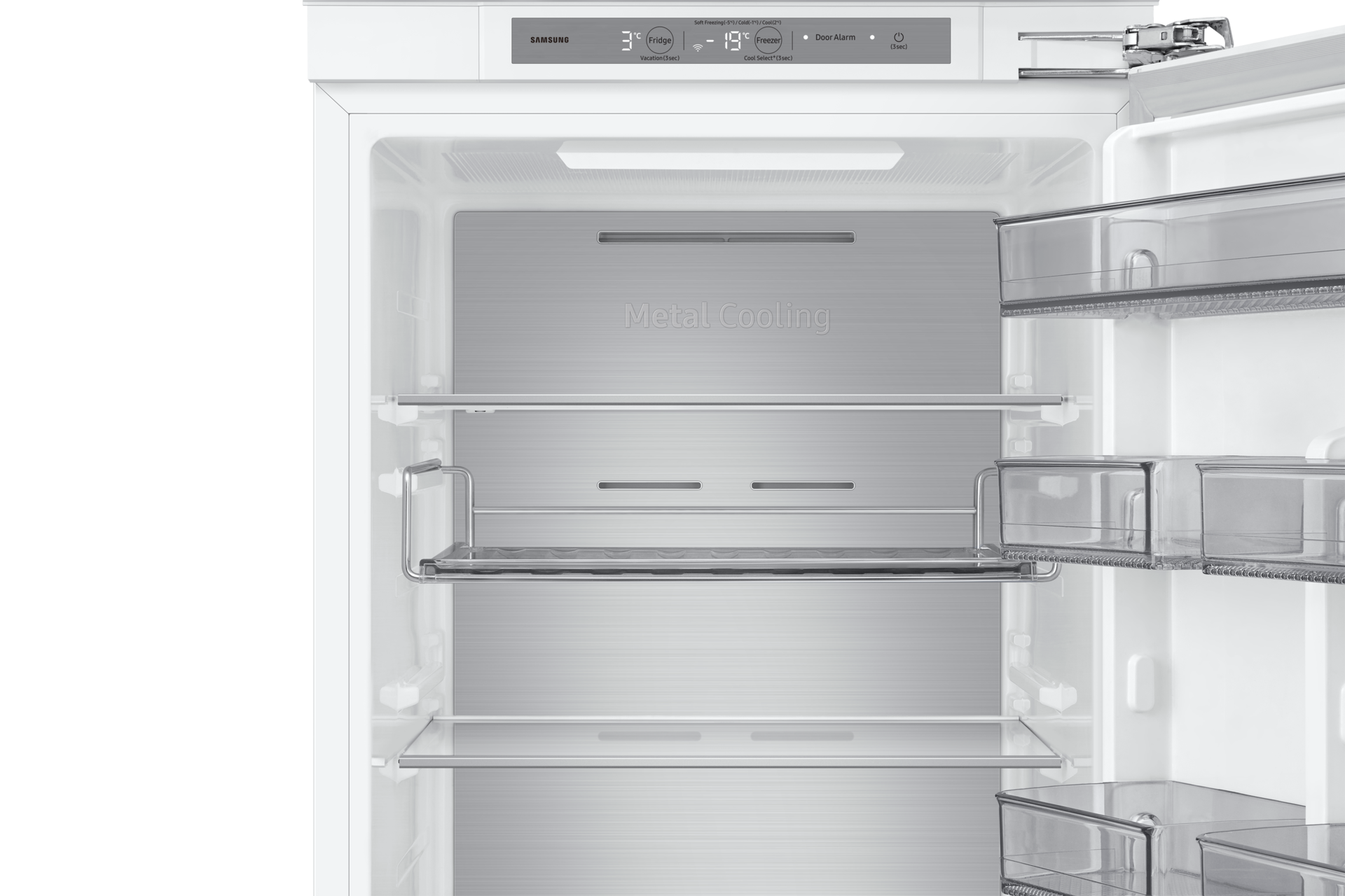 BRB80F Bottom Mount Freezer with Twin Cooling Detail2 White 