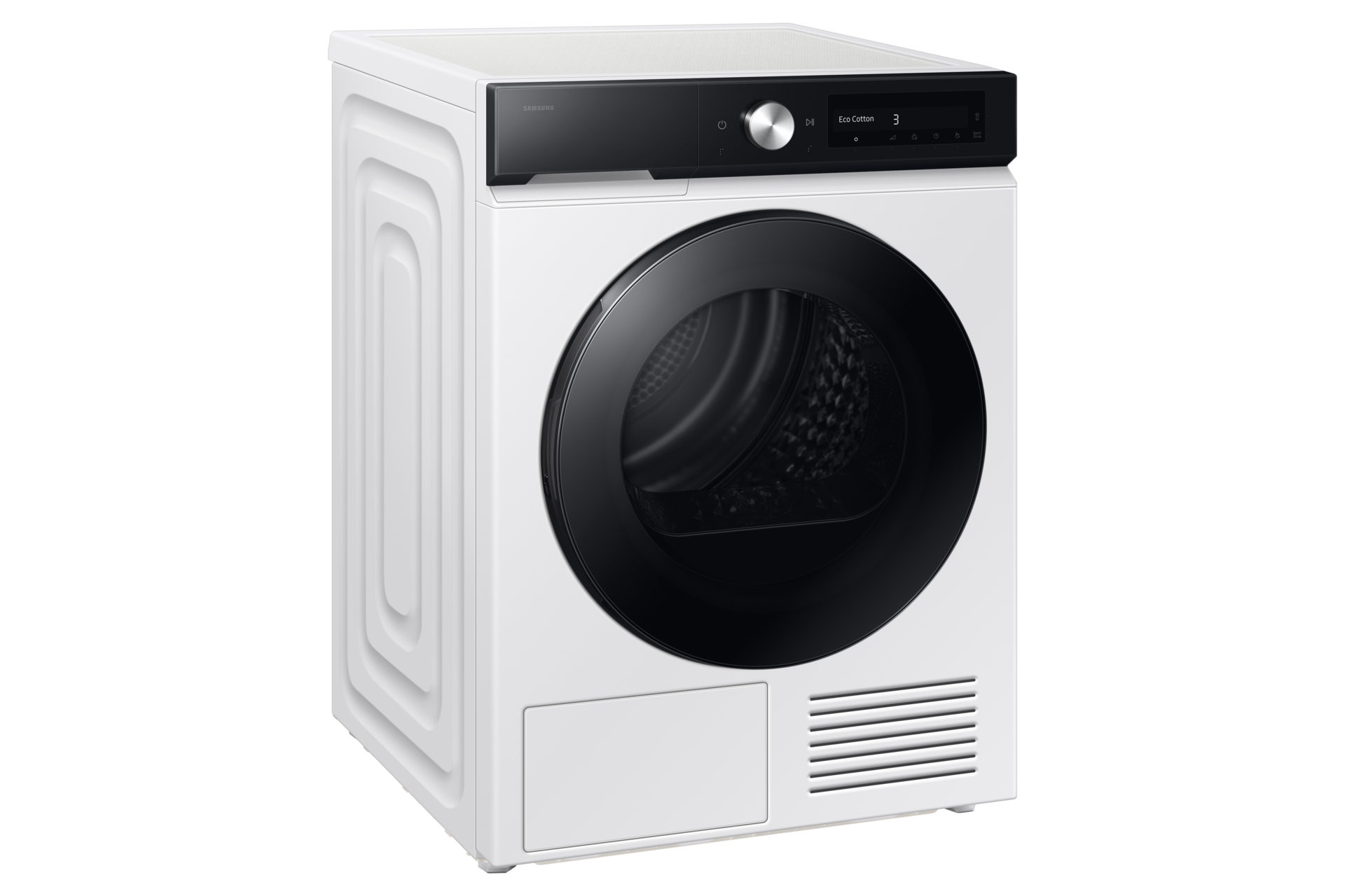 Laundry Dryer with A Energy Efficiency Rating_ L-Perspective White 