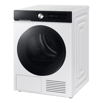 Laundry Dryer with A Energy Efficiency Rating_ R-Perspective White 