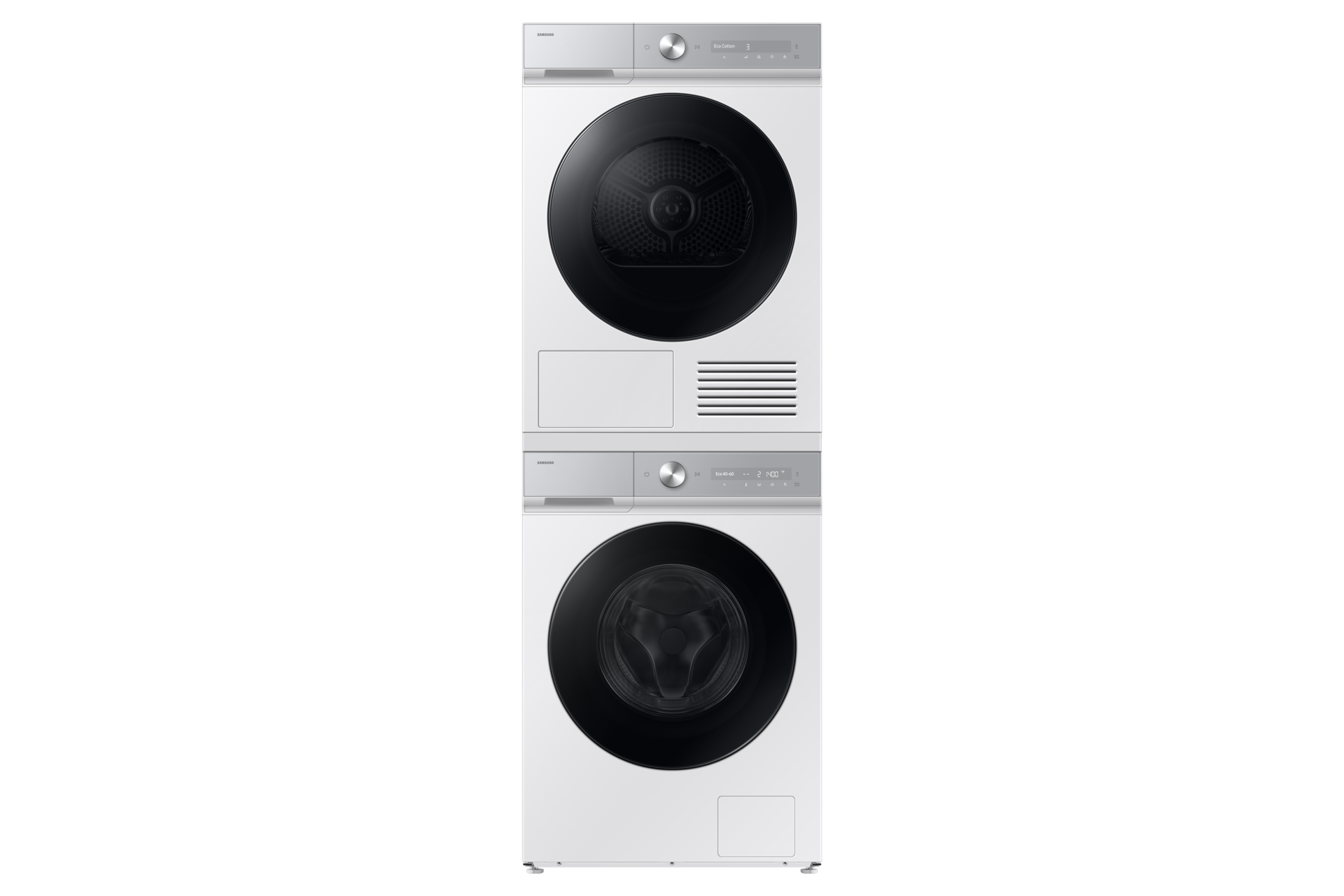 Laundry Dryer with A Energy Efficiency Rating Stack-Front-Door-Closed White 