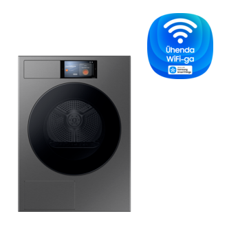 Bespoke AI Laundry Dryer with A Energy Efficiency Rating Front Metallic Silver 
