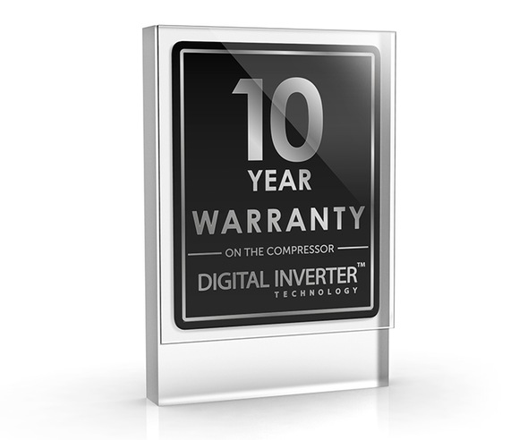 BRB6000M provides 10Year Warranty on the compressor for Digital Inverter™ Technology.