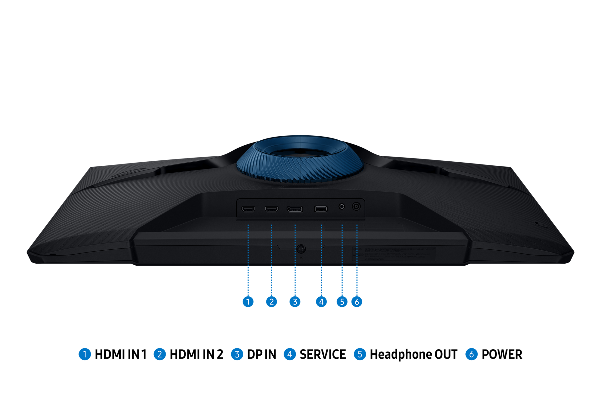 27"/32" Odyssey G5 G51F QHD 180Hz Gaming Monitor Detail-Connectivity Black 