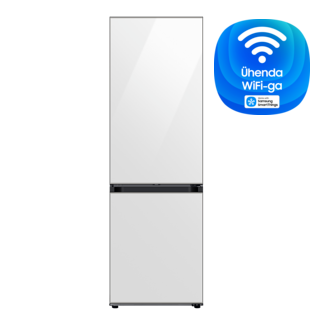 Bespoke alumise sügavkülmikuga külmik, SmartThings AI-energiarežiim ja All Around jahutus Särav valge