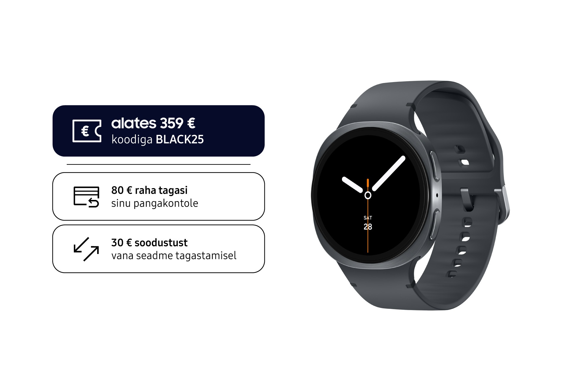 Galaxy Watch8 (LTE, 44mm) Graphite