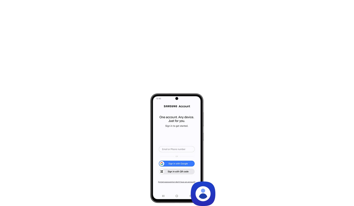 ابدأ باستخدام Samsung account الخاص بك