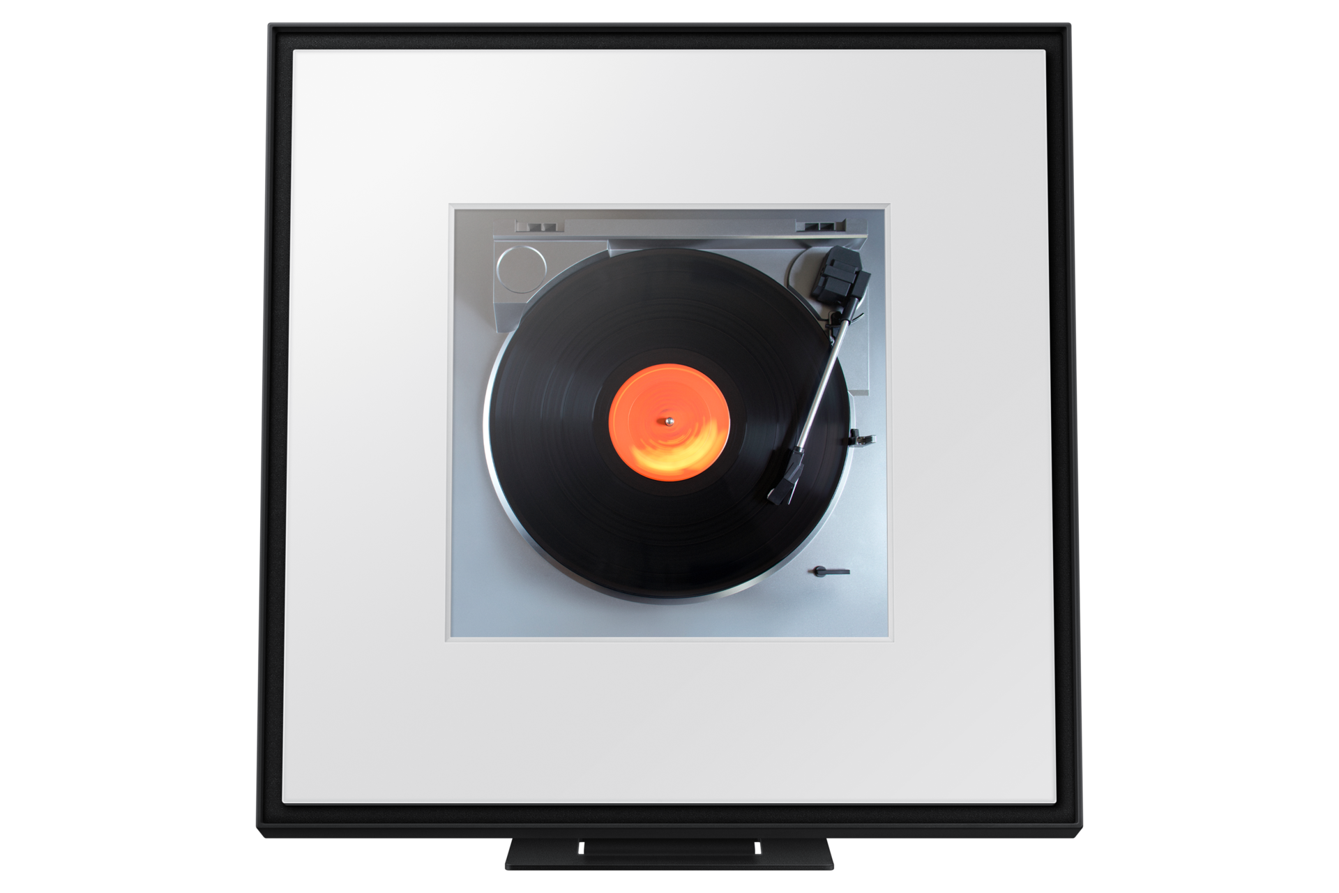 Music Frame LS60D WiFi-Bluetooth Wireless Speaker (2024) Front-With-Stand Black 