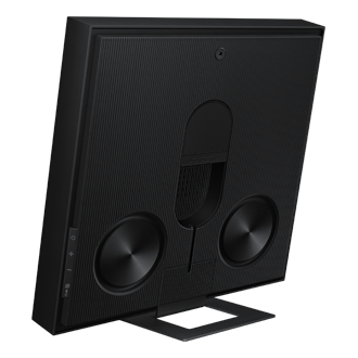 Music Frame LS60D WiFi-Bluetooth Wireless Speaker (2024) Back-Dynamic1-With-Stand Black 