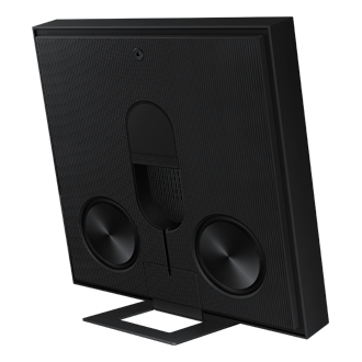 Music Frame LS60D WiFi-Bluetooth Wireless Speaker (2024) Back-Dynamic2-With-Stand Black 