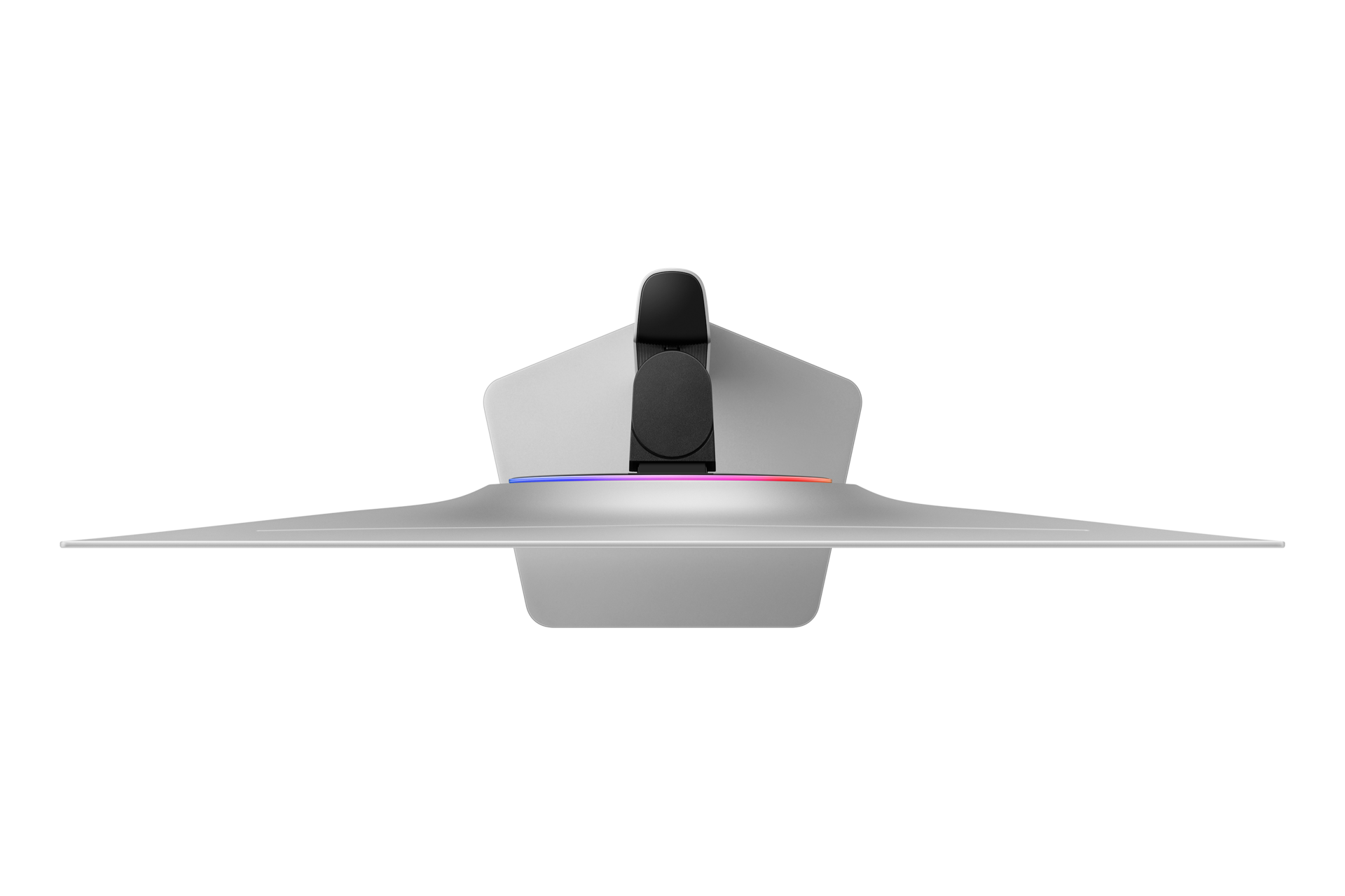 شاشة ألعاب Odyssey OLED G8 طراز G81SF مقاس 32 بوصة بدقة 4K ومعدل تحديث 240 هرتز باللون الفضي معروضة بزاوية ديناميكية3 