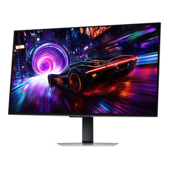 شاشة ألعاب Odyssey OLED G8 طراز G81SF مقاس 32 بوصة بدقة 4K ومعدل تحديث 240 هرتز باللون الفضي مع توضيح التدوير1 