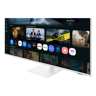 شاشة ذكية من الفئة M7 طراز M70F مقاس 43 بوصة بدقة 4K مع تقنية Samsung Vision AI باللون الأبيض مع إظهار التفاصيل1 