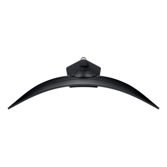 شاشة ألعاب Odyssey G9 طراز G91F مقاس 49 بوصة بدقة DQHD ومعدل تحديث 144 هرتز باللون الأسود معروضة من الأعلى 