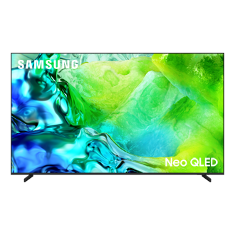 تلفزيون ذكي Neo QLED معزز بتقنية Samsung Vision AI بدقة 4K طراز QN80H (إصدار عام 2026) منظور أمامي 2 أسود تيتانيوم 