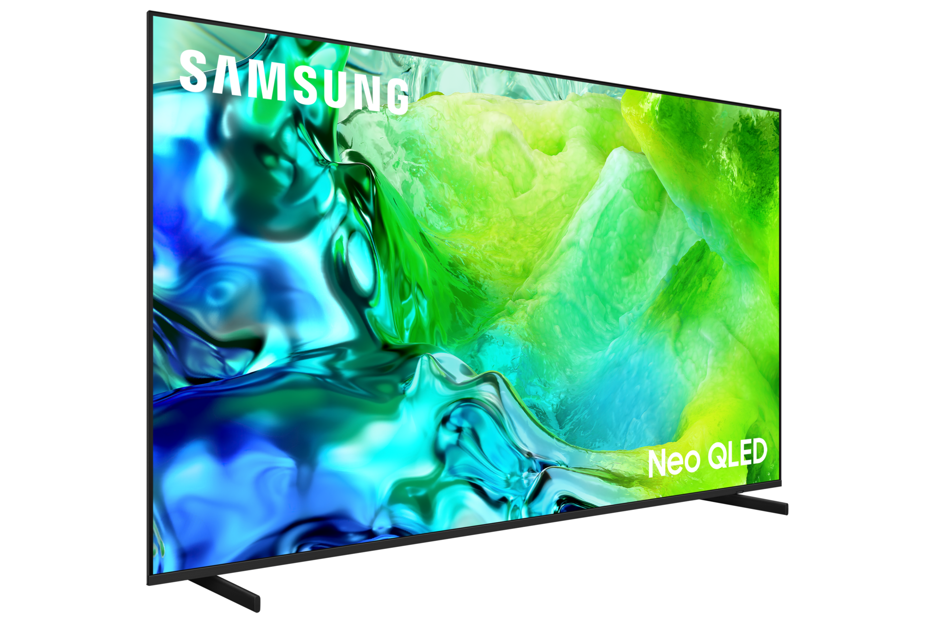 تلفزيون ذكي Neo QLED معزز بتقنية Samsung Vision AI بدقة 4K طراز QN80H (إصدار عام 2026) منظور أيسر 2 أسود تيتانيوم 