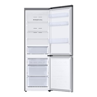 Bottom Mount Freezer with SmartThings AI energy mode and All Around Cooling Front-Open Refined Inox 