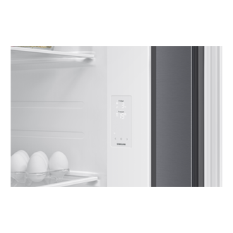 Bespoke AI Refrigerator SBS AI Energy mode Detail-Hidden-Display Silver 