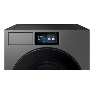 غسالة Bespoke AI Laundry (Combo)  مع خاصية AI Home باللون الرمادي الغامق مع إظهار التفاصيل1