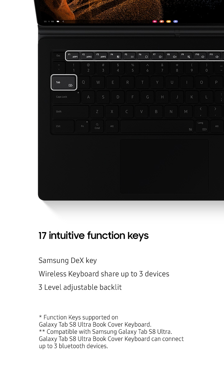 Galaxy Tab S8 Ultra Book Cover Keyboard black | Samsung España