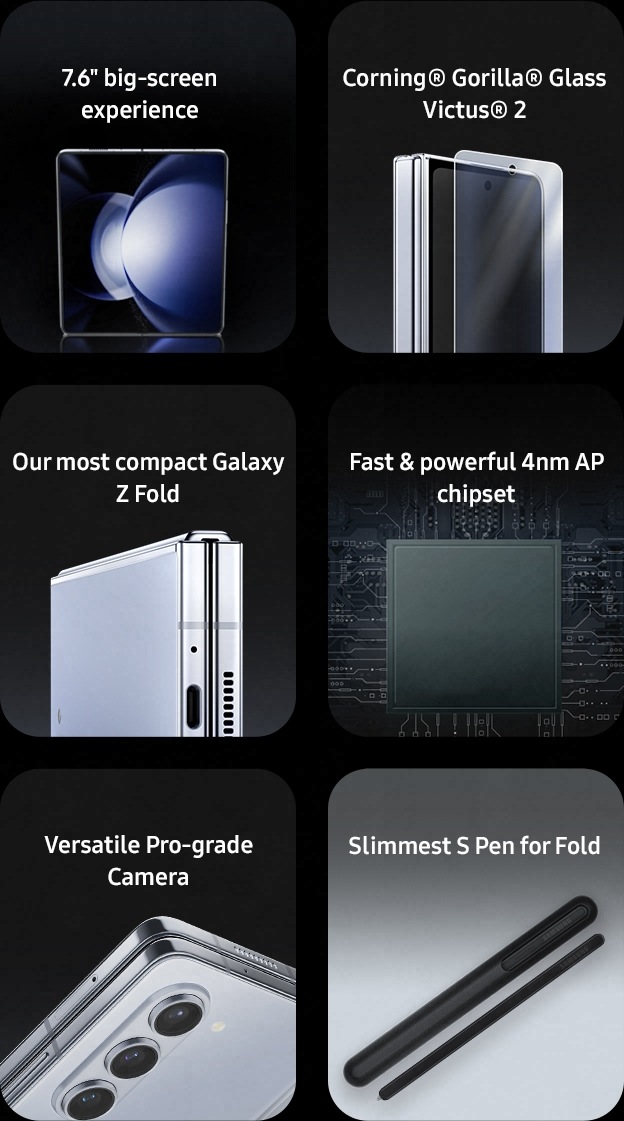 Galaxy Z Fold5 | SM-F946BZKCEUB | Samsung Empresas España