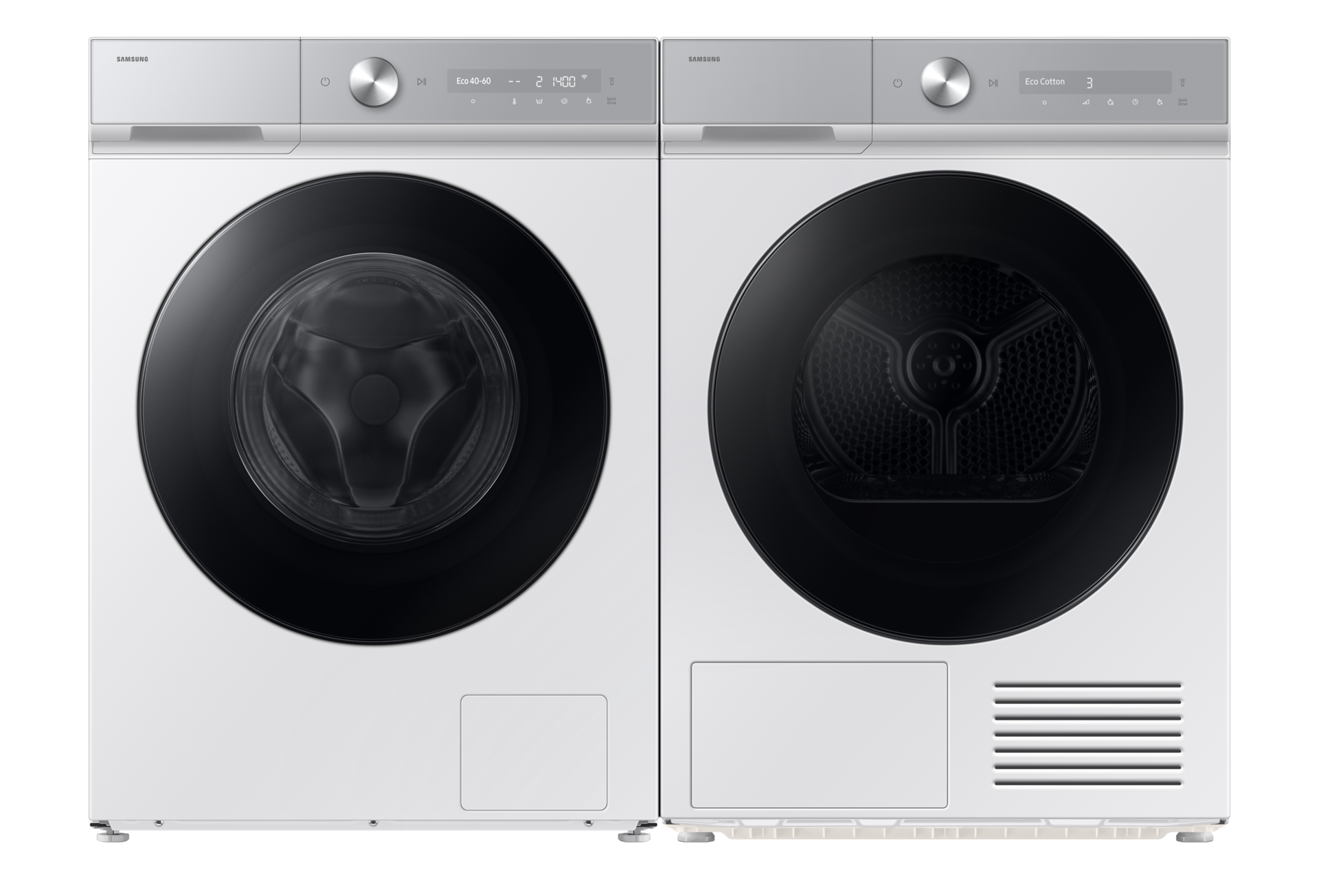 Secadora Bespoke AI 9kg QuickDrive™ Clase A Blanca DV90DB8845GHU3 Front-Pair White 