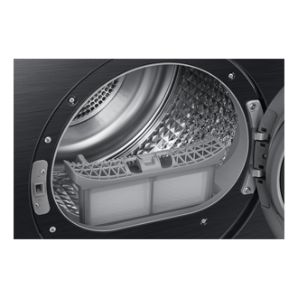 Secadora 9Kg Bomba de Calor Clase C Negra DV90DG52A0ABEC Detail-Drum Black 