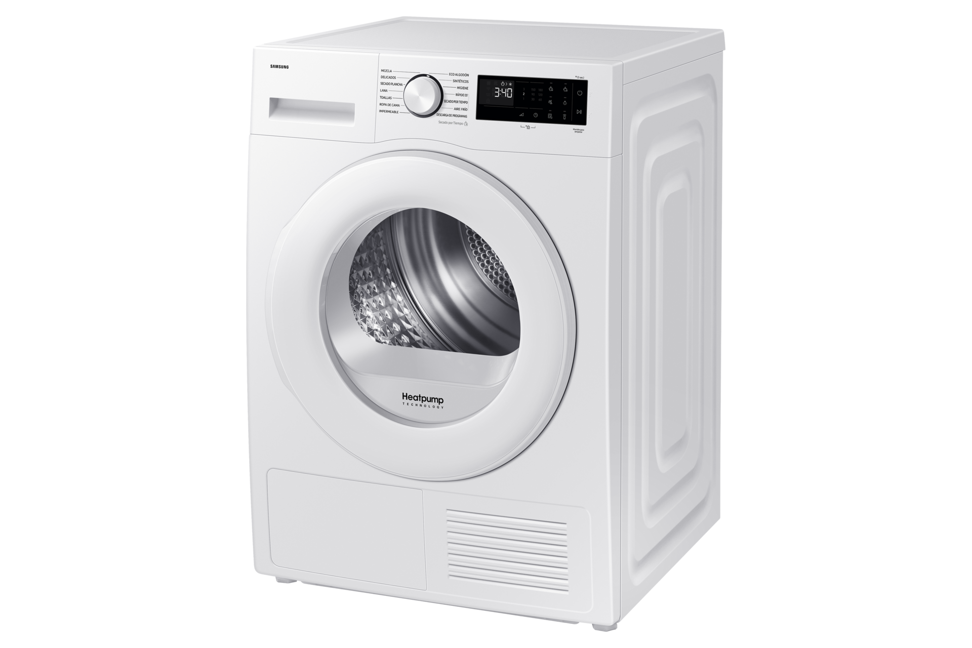 Secadora 9Kg Bomba de Calor Clase C Blanca DV90DG52A0TEEC R-Perspective White 