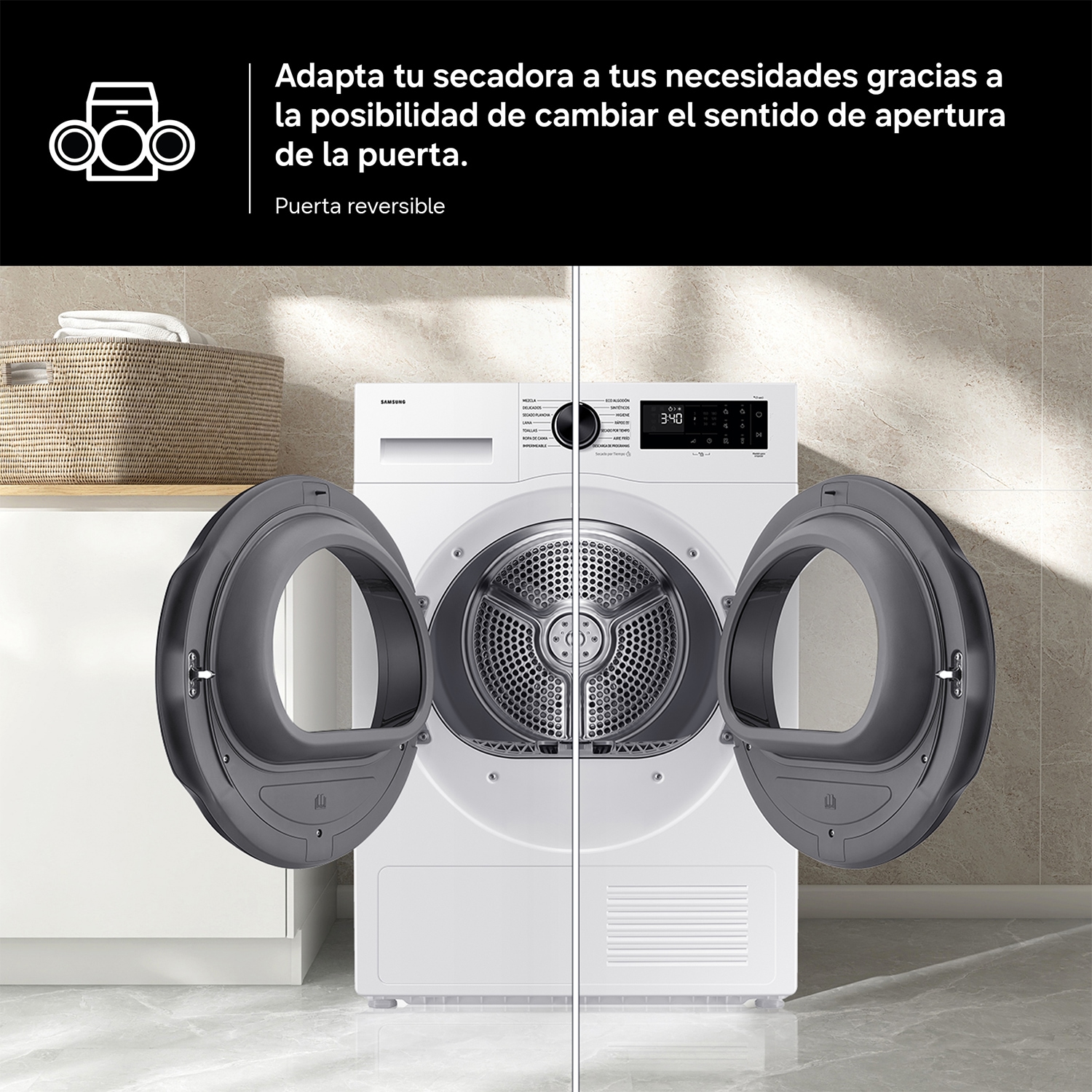 Secadora 9Kg Bomba de Calor Clase C Blanca DV90DG52A0TEEC