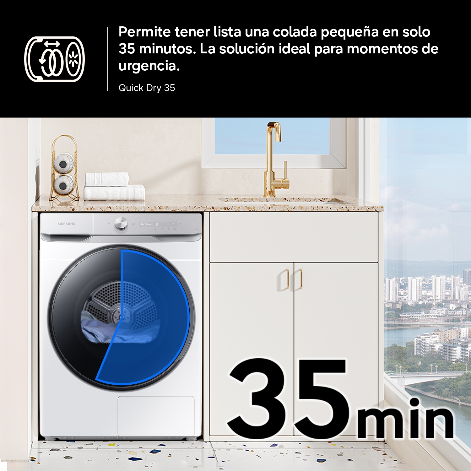 Secadora 9Kg Bomba de Calor Clase C Blanca DV90DG52A0TEEC