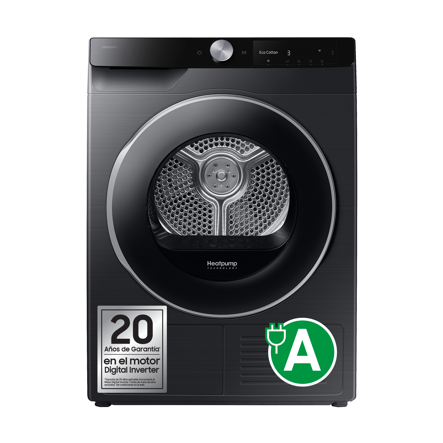 Secadora 9Kg AI Dry+ Clase A Negra DV90DG6845LBU3 Negro