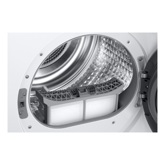 Secadora 9kg AI Dry+ A Blanca DV90DG6845LEU3 Detail-Drum White 