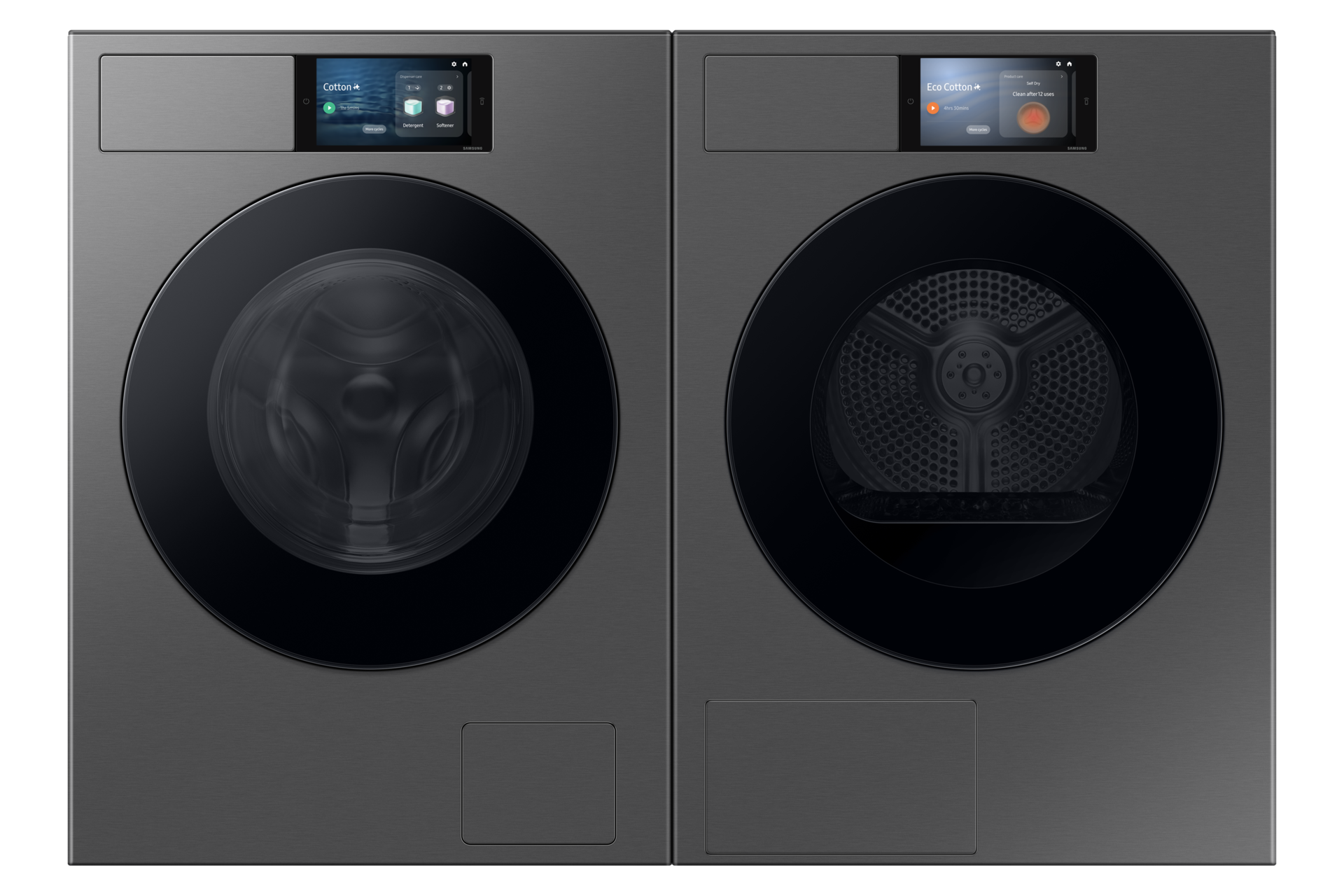 Secadora Bespoke AI 9kg QuickDrive™ Clase A Grafito DV90F09F4SU3 ‎ ‎ Front-Pair Metallic Silver 