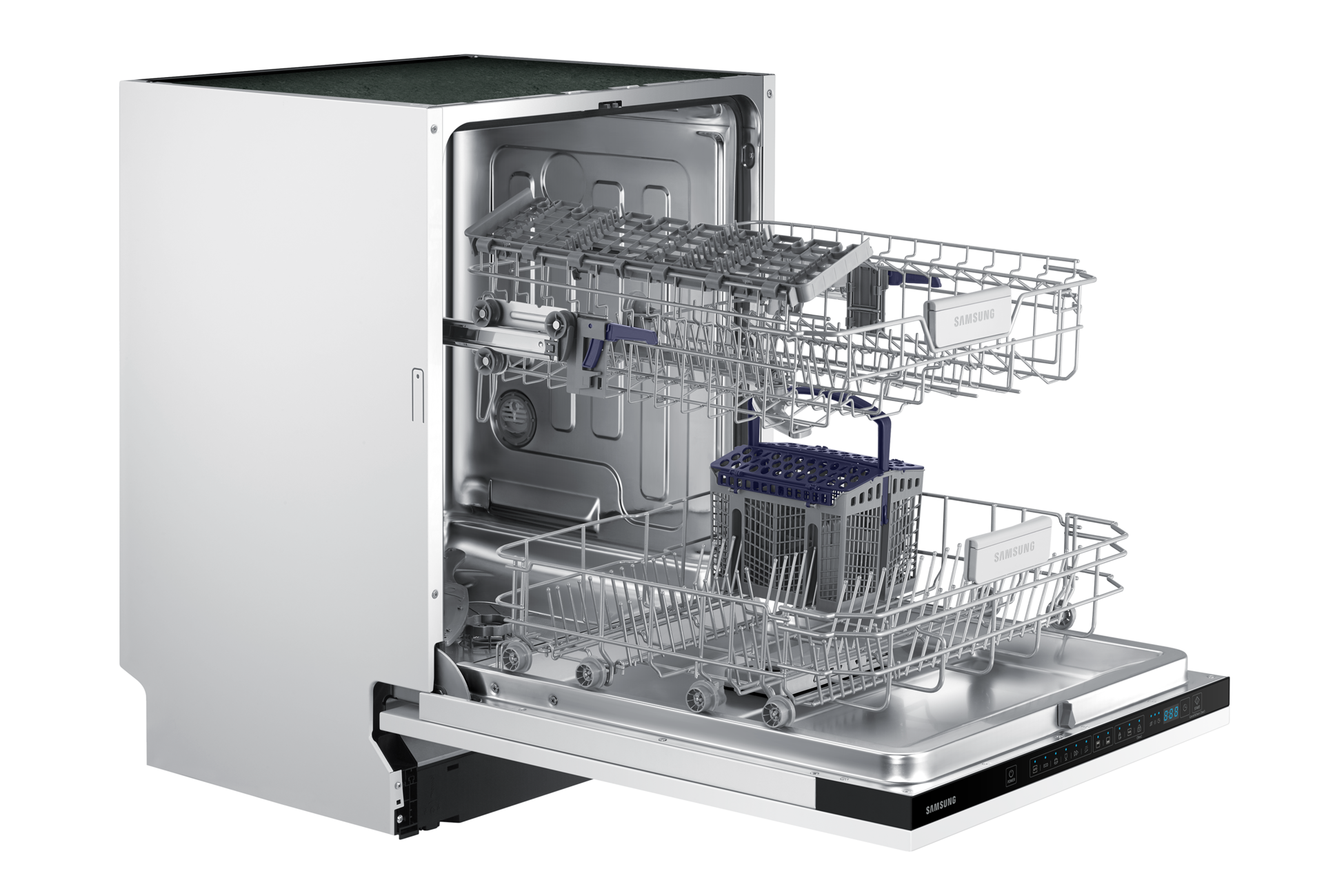 DW5500MM Dish Wahser with Wide Led display DW60M6040BB/EO L-Perspective-Open White 