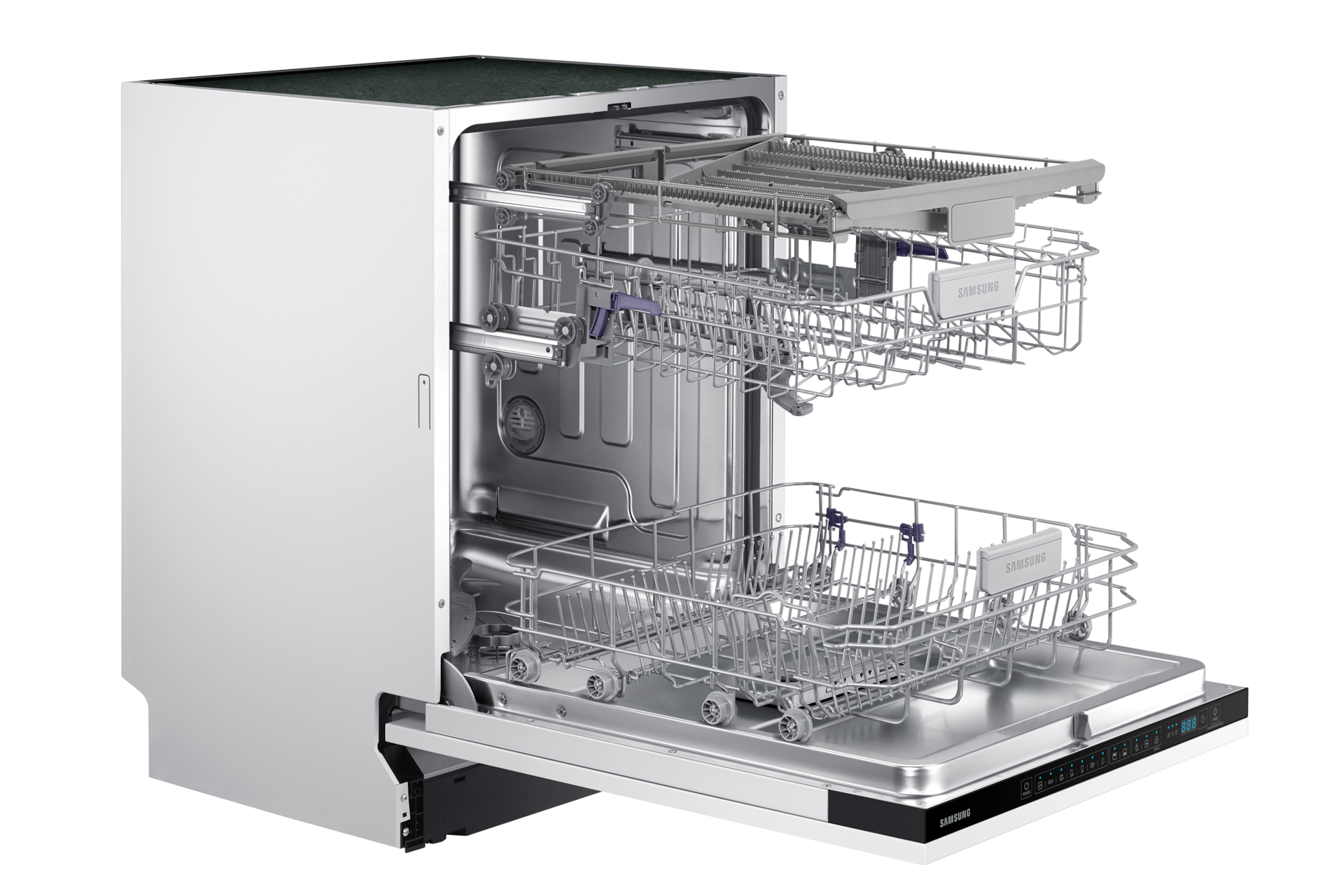 DW5500MM Dish Washer with Wide Led display DW60M6050BB/EO L-Perspective-Open White 
