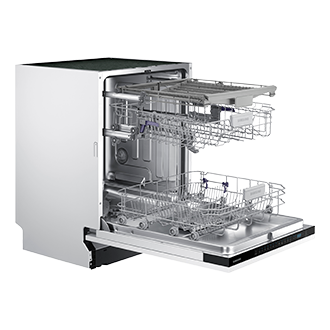 DW5500MM Dish Washer with Wide Led display DW60M6050BB/EO L-Perspective-Open White 