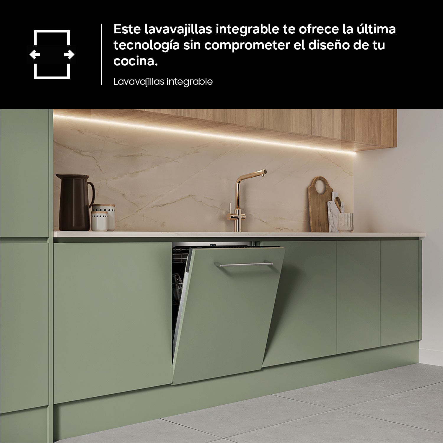 Lavavajillas Integrable AI 60cm 14 cubiertos AutoRelease™ Clase C Inox DW70H73WCI0U1 Gray
