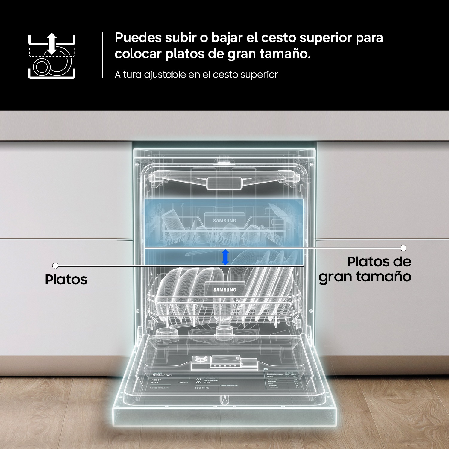 Lavavajillas Libre Instalación AI 60cm 14 cubiertos Clase C Negro DW70H73YCFEU1 ​ ​ Black