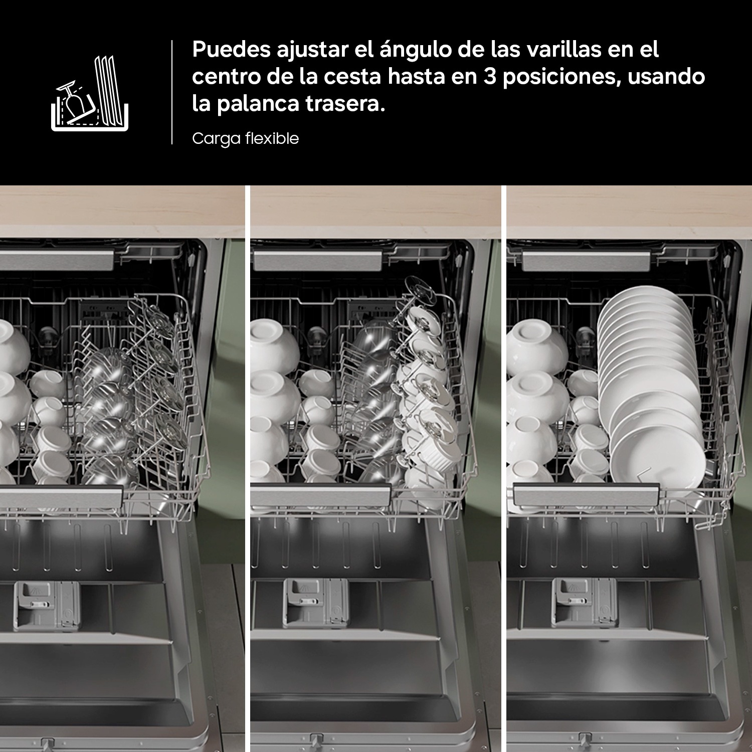 Lavavajillas Libre Instalación AI 60cm 14 cubiertos Clase C Negro DW70H73YCFEU1 ​ ​ Black