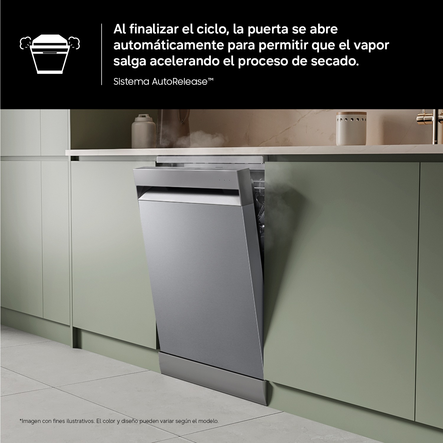 Lavavajillas Libre Instalación AI 60cm 14 cubiertos Clase C Inox DW70H73YCFRU1 ​ ​ Inox