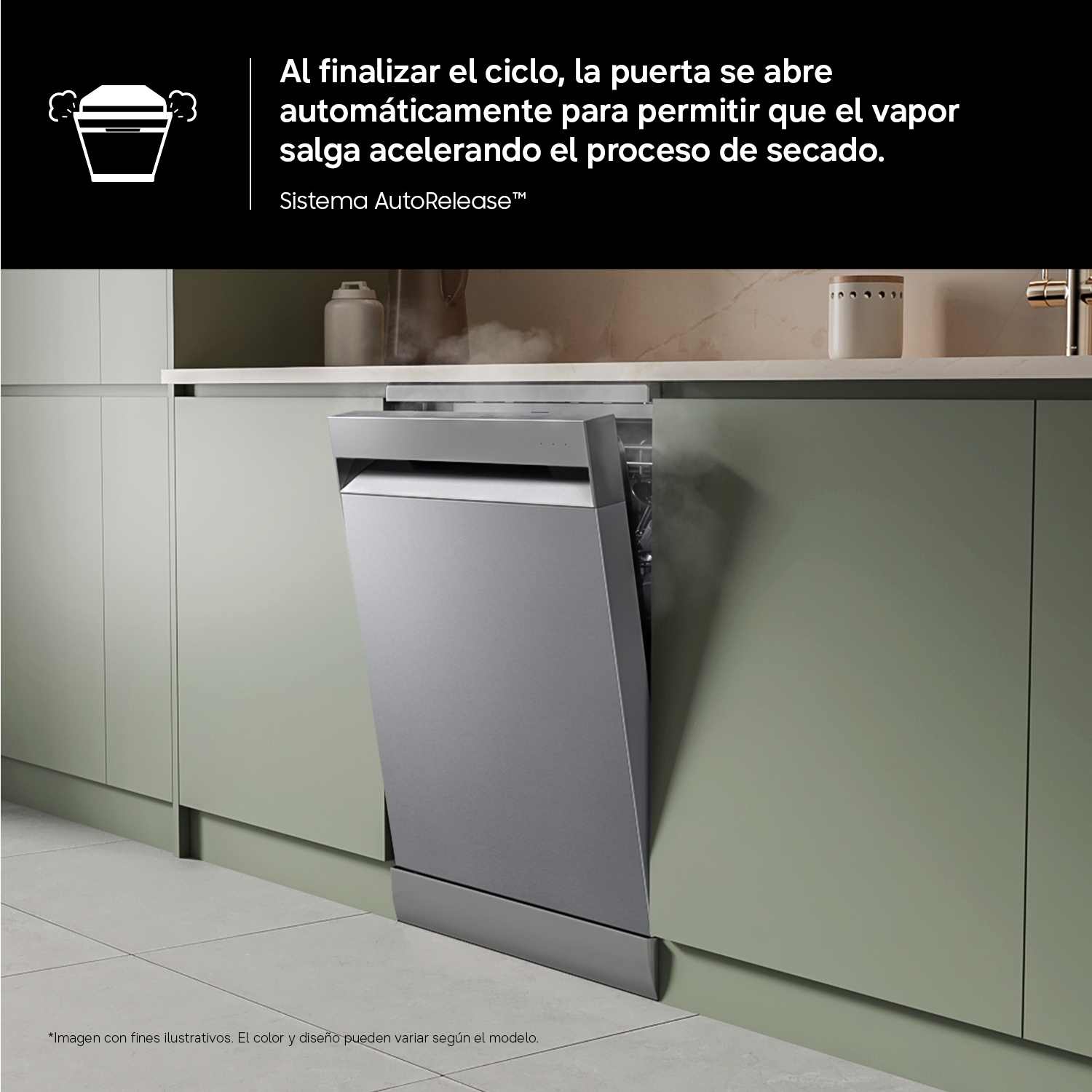Lavavajillas Libre Instalación AI 60cm 14 cubiertos Clase C Inox DW70H73YCFRU1 ​ ​ Inox