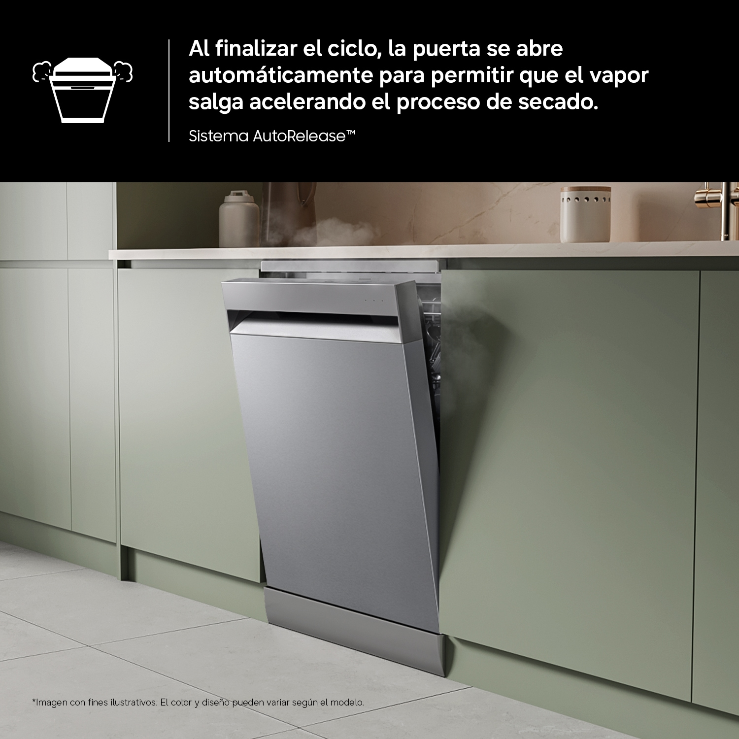 Lavavajillas Libre Instalación Bespoke AI 60cm 14 cubiertos Clase A Negro DW80H73YAFFU1 ​ ​ Negro