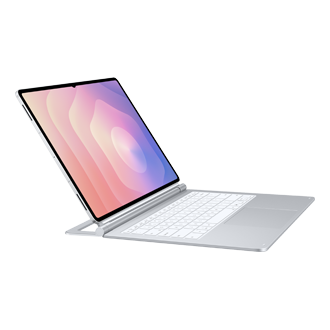 Galaxy Tab S11 Ultra Pro Keyboard Standing2 Silver 