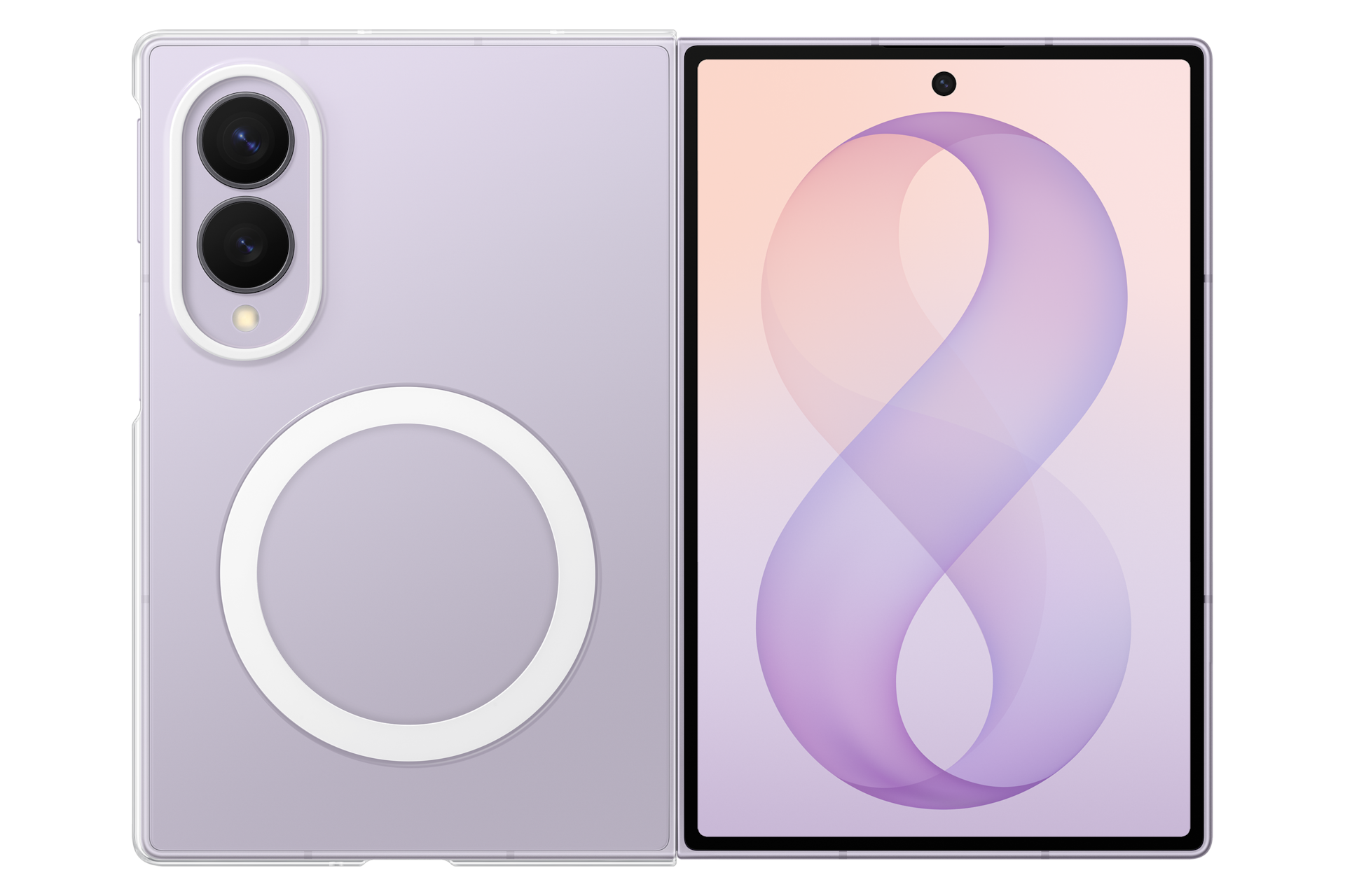 Samsung Funda Magnética Transparente para Galaxy Fold8, Transparente
