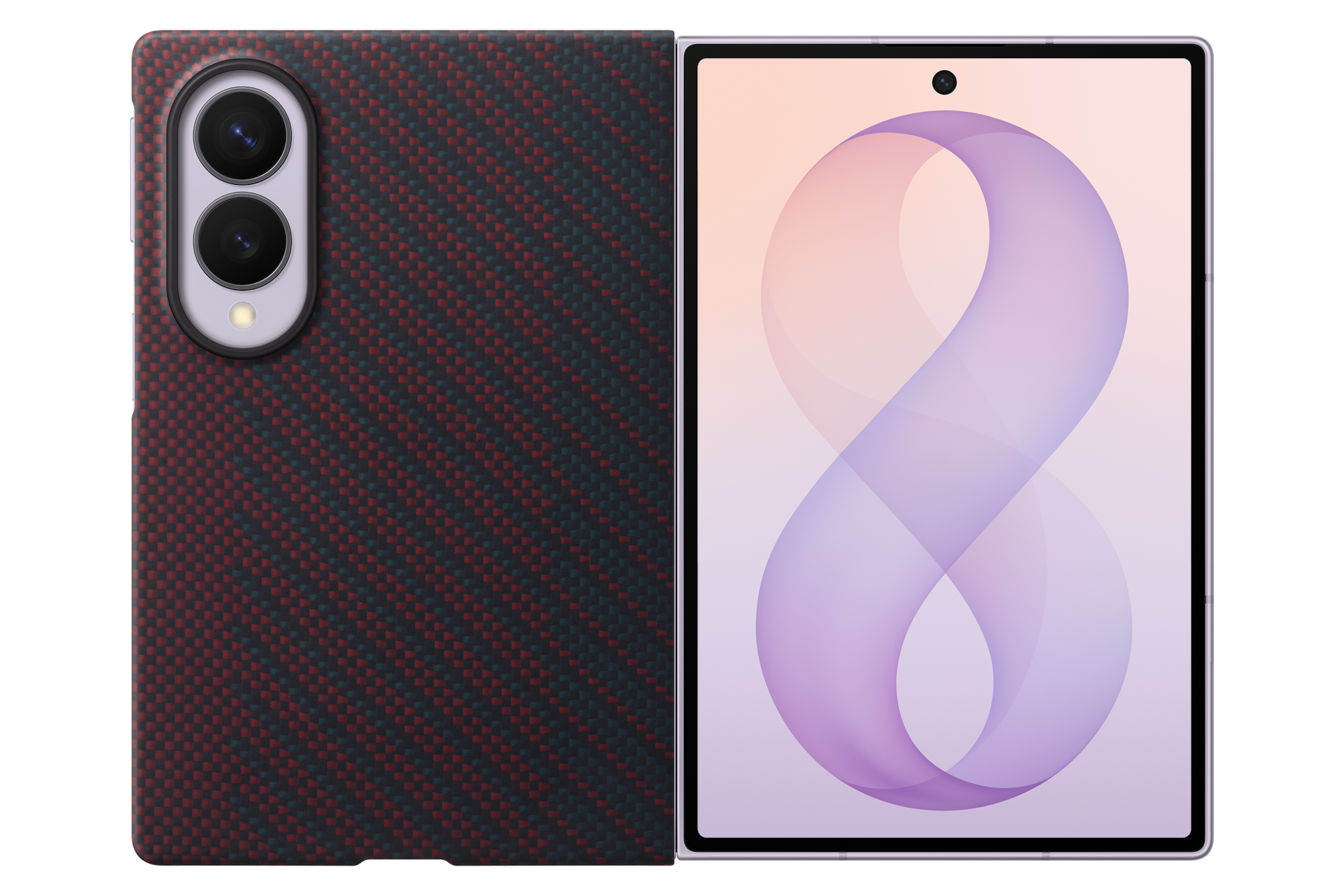 Funda Magnética de Carbono para Galaxy Fold8 Front2 Violet 