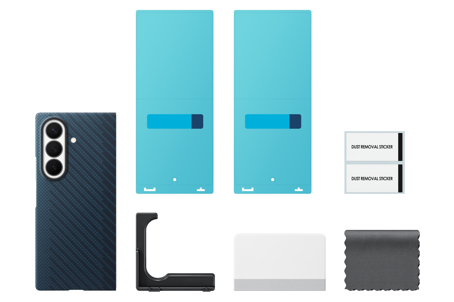 Galaxy Z Fold8 Ultra Carbon Magnet Case Set-Cut Blue 