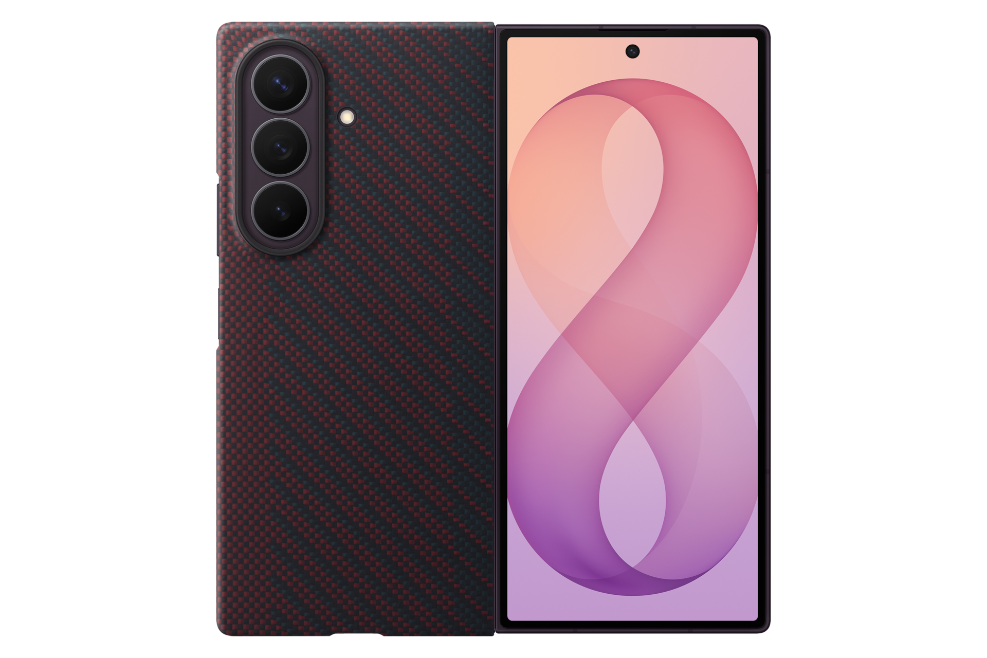 Galaxy Z Fold8 Ultra Carbon Magnet Case Front2 Violet 