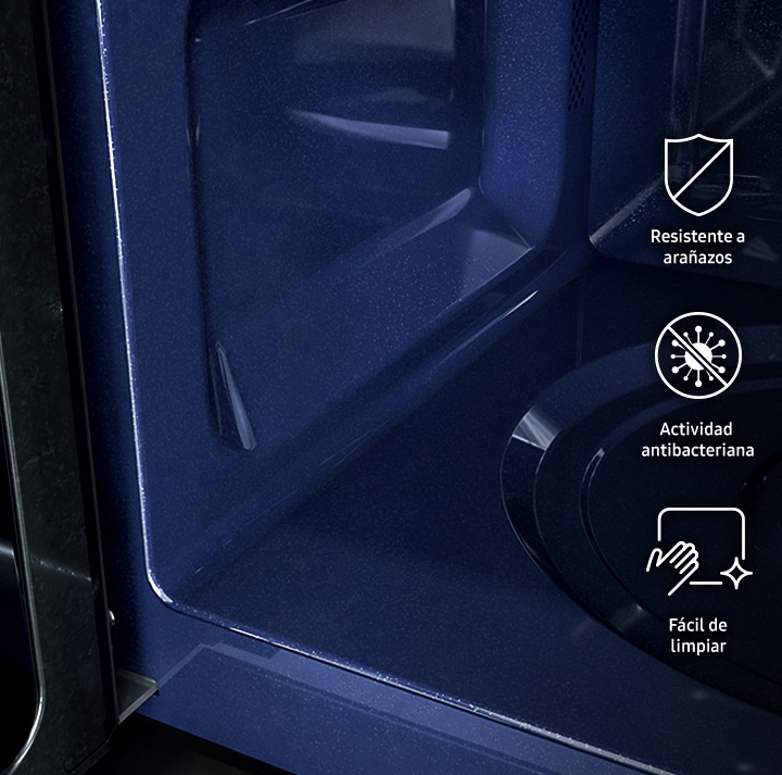 Доводить, що гладка та міцна поверхня CERAMIC INSIDE ™ стійка до подряпин, антибактеріальна та легко чиститься.