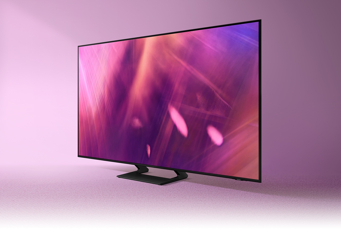 El Televisor Samsung AU9000 muestra gráficos de colores mezclados que destacan un vívido color de cristal.